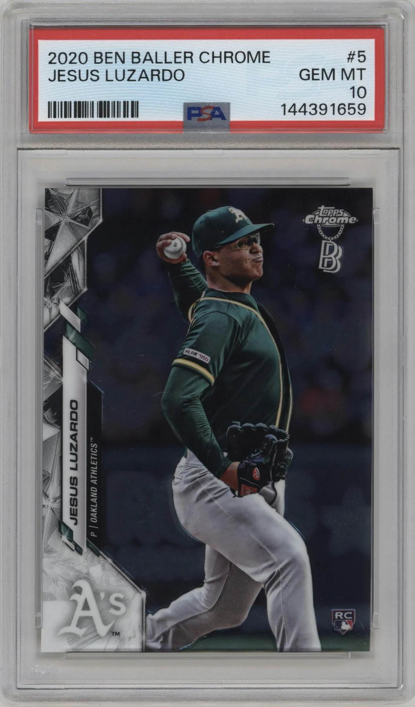 2020 Topps Chrome Ben Baller Edition Jesus Luzardo #5 PSA 10