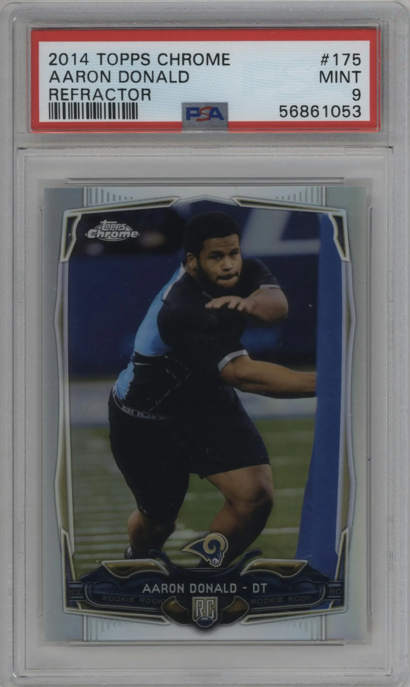 2014 Topps Chrome Aaron Donald Refractor #175 PSA 9