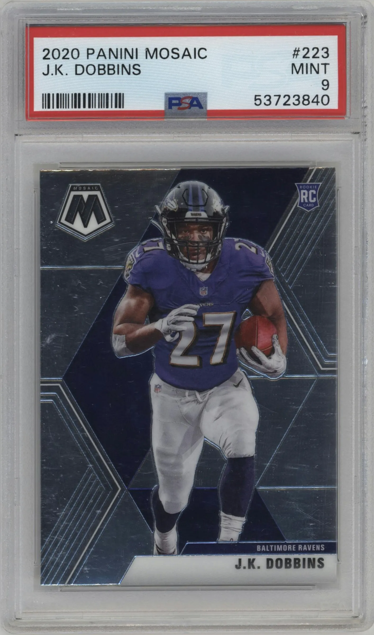 2020 Panini Mosaic J.K. Dobbins #223 PSA 9