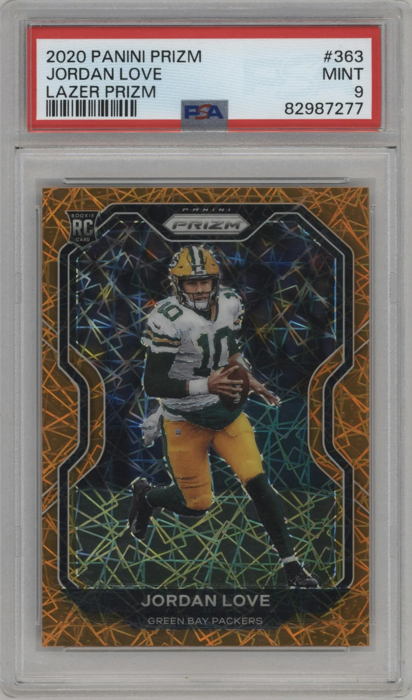 2020 Panini Prizm Jordan Love Lazer #363 PSA 9