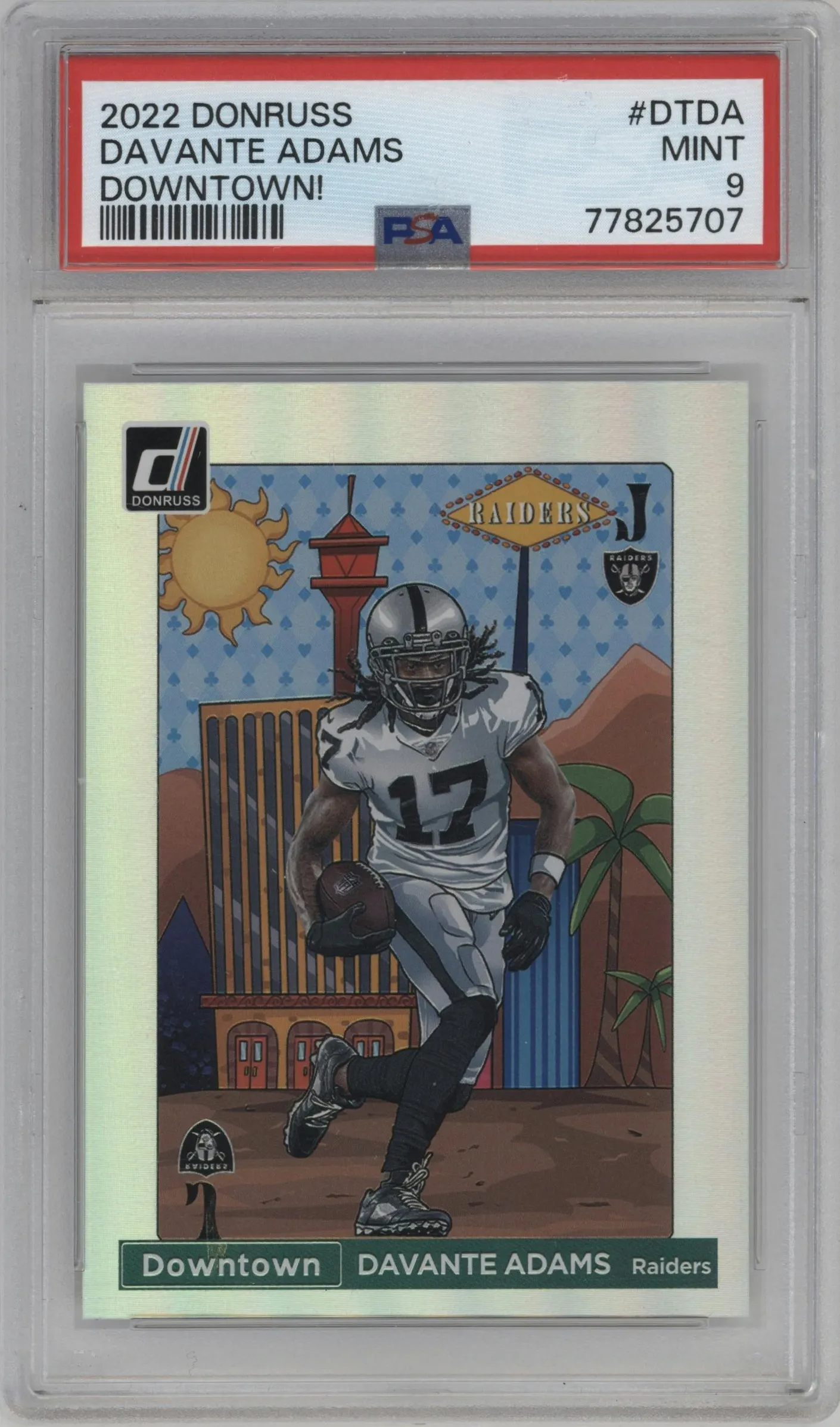 2022 Panini Donruss Downtown Davante Adams #DT-DA PSA 9