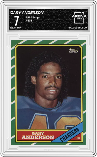 1986 Topps Gary Anderson #233 ARENA CLUB 7