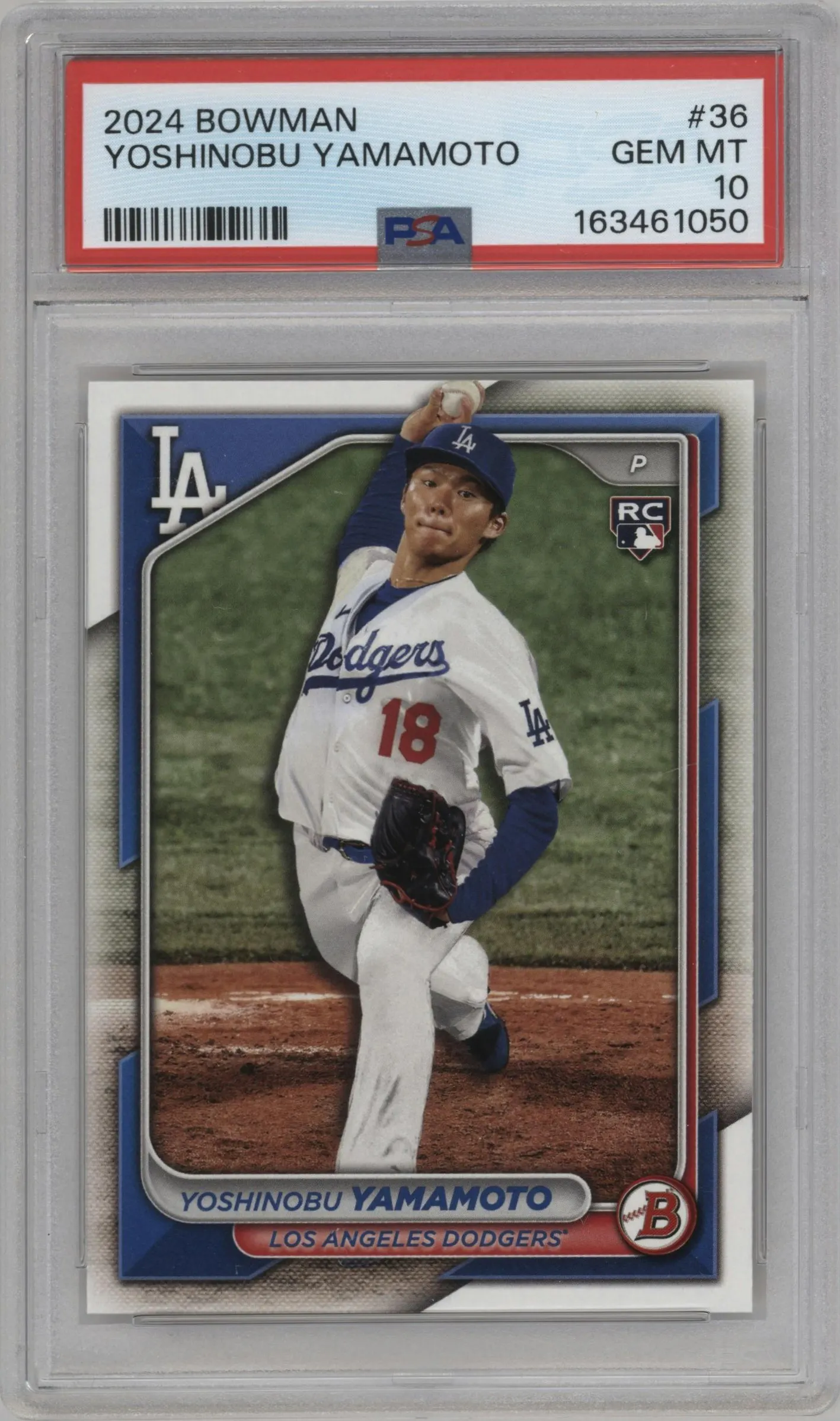 2024 Bowman Yoshinobu Yamamoto PSA 10
