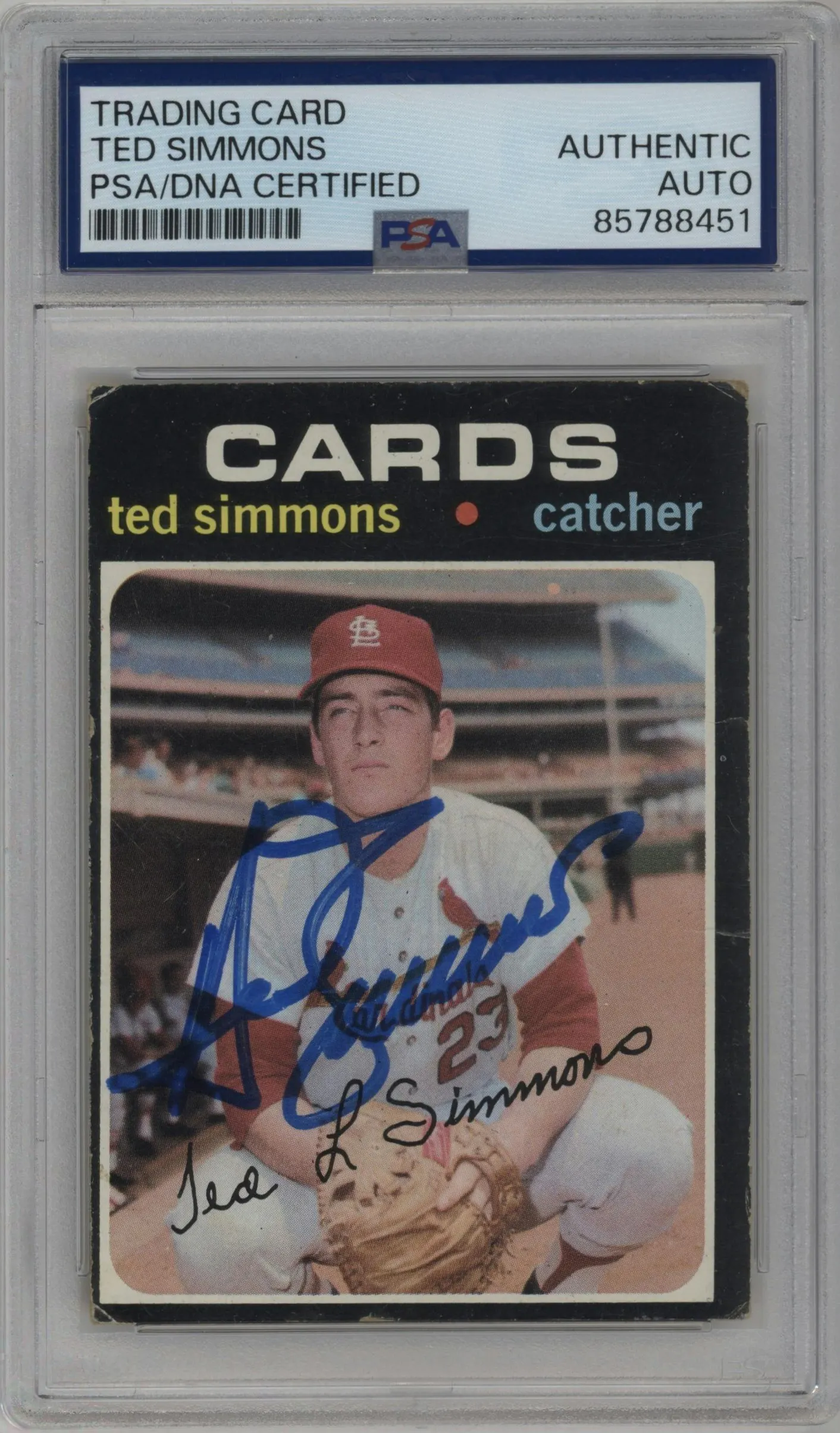 1971 Topps Ted Simmons PSA AUTHENTIC PSA