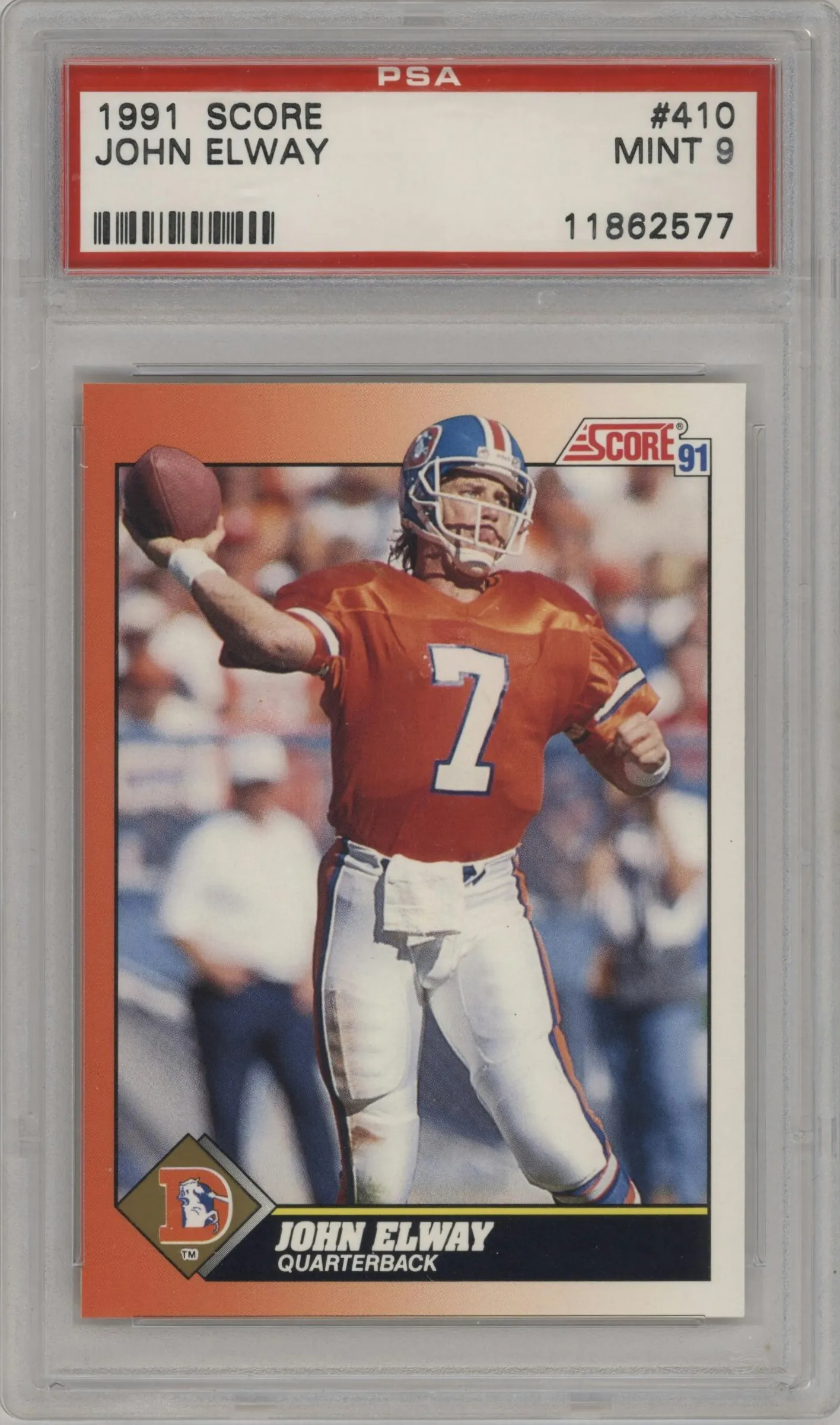 1991 Score John Elway #410 PSA 9