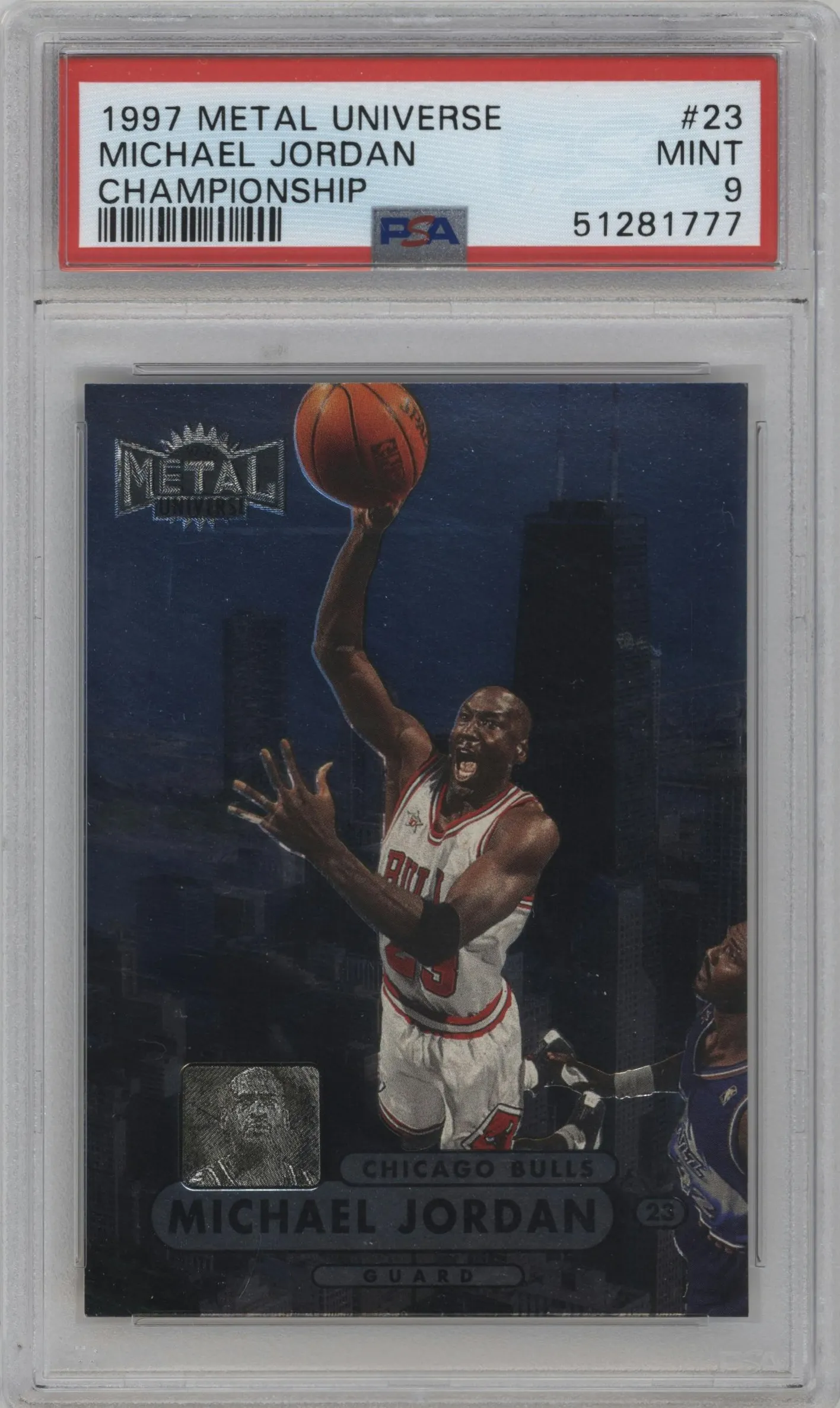 1997 Metal Universe Championship Michael Jordan #23 PSA 9