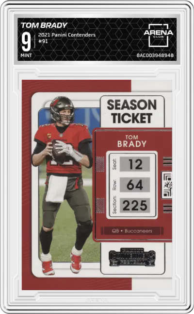 2021 Panini Contenders Tom Brady #91 ARENA CLUB 9