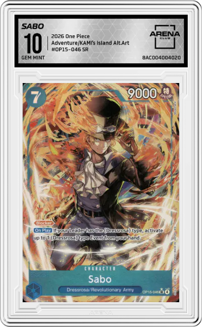 2026 One Piece Adventure/KAMI’s Island Sabo Alternate Art SR #OP15-046 SR  ARENA CLUB 10
