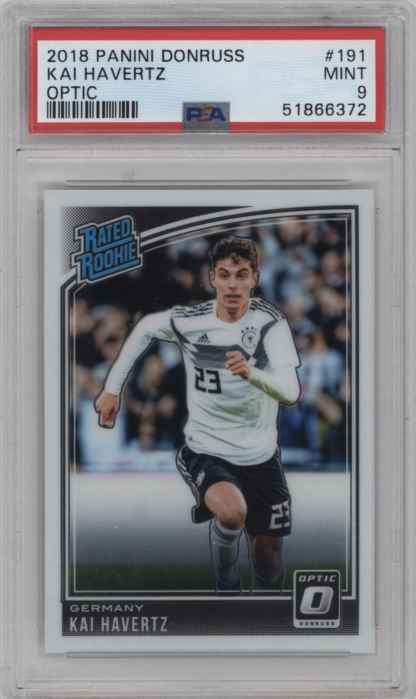 2018 Panini Donruss Optic Rtd.Rke. Kai Havertz PSA 9