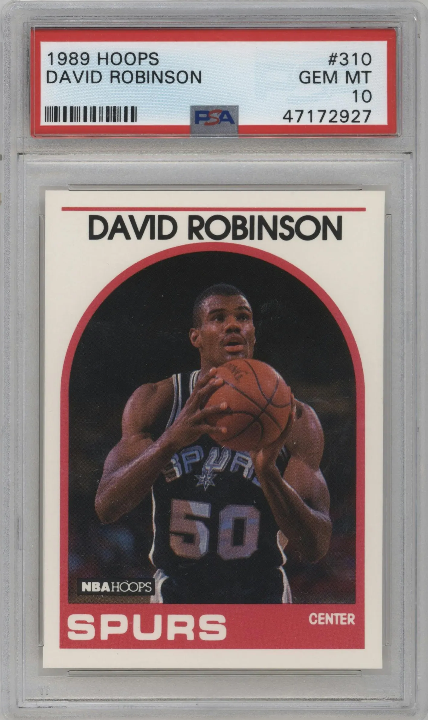 1989 NBA Hoops David Robinson #310 PSA 10
