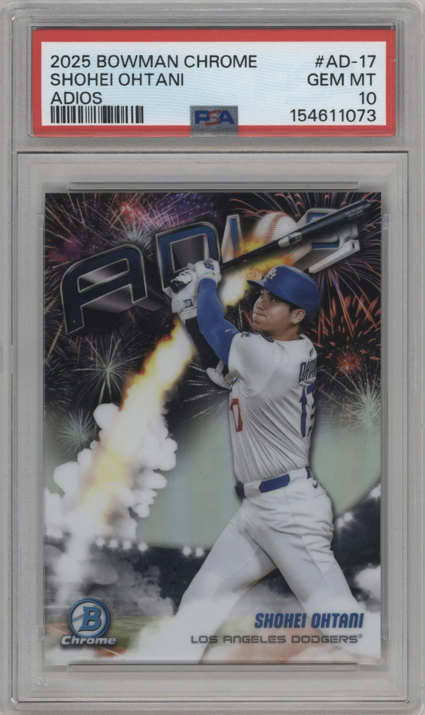 2025 Bowman Chrome Adios Shohei Ohtani PSA 10