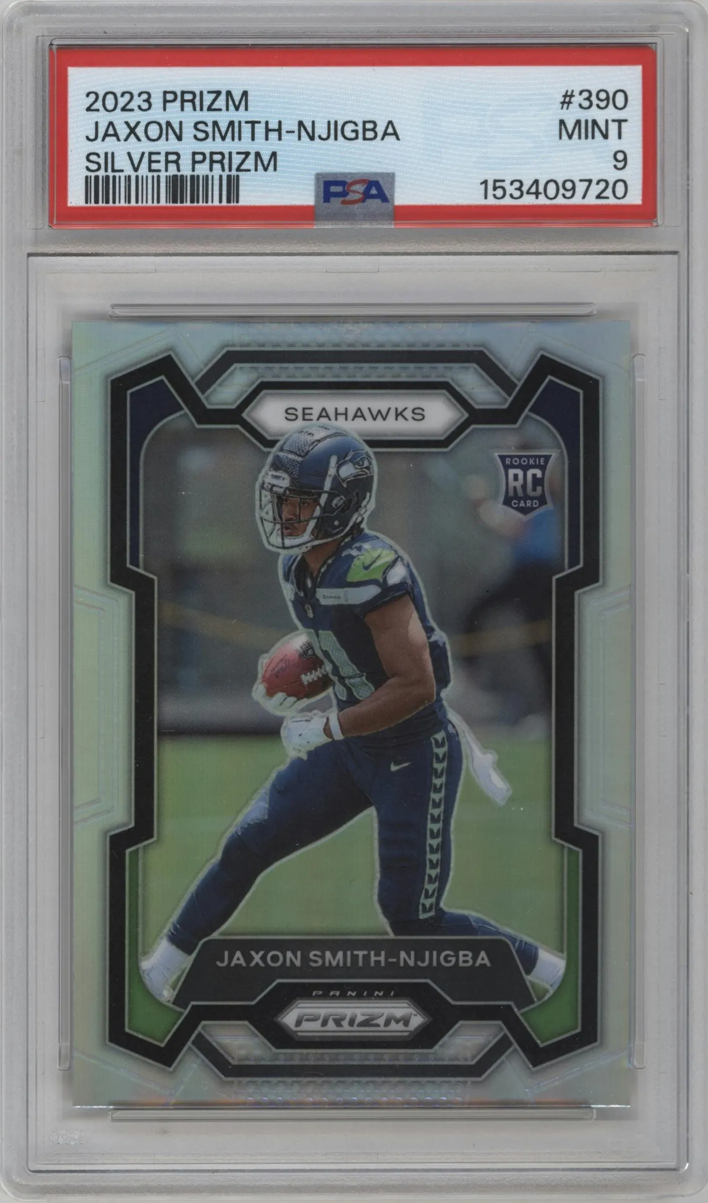 2023 Panini Prizm Jaxon Smith-Njigba Silver Prizm #390 PSA 9