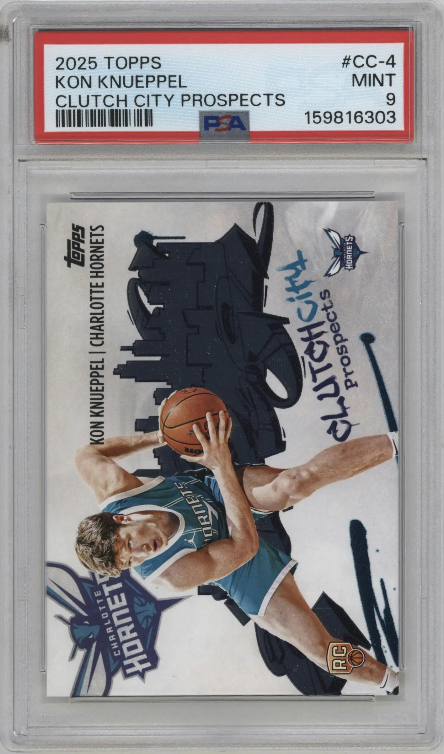2025 Topps Clutch City Pros. Kon Knueppel #CC-4 PSA 9