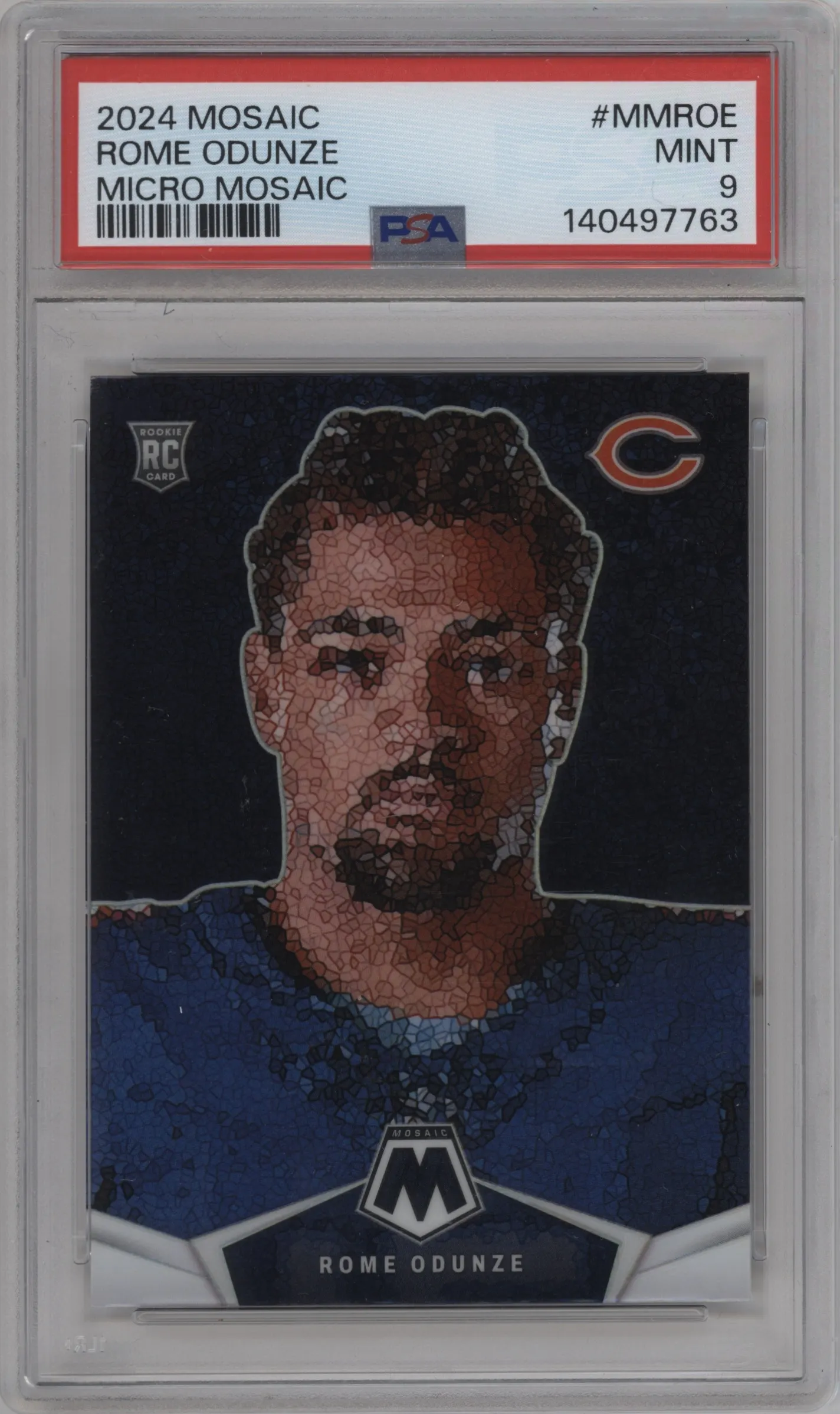 2024 Panini Mosaic Micro Mosaic Rome Odunze #MM-ROE PSA 9