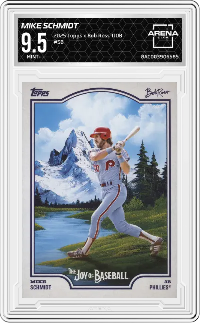 2025 Topps x Bob Ross: The Joy of Baseball Mike Schmidt #56 ARENA CLUB 9.5