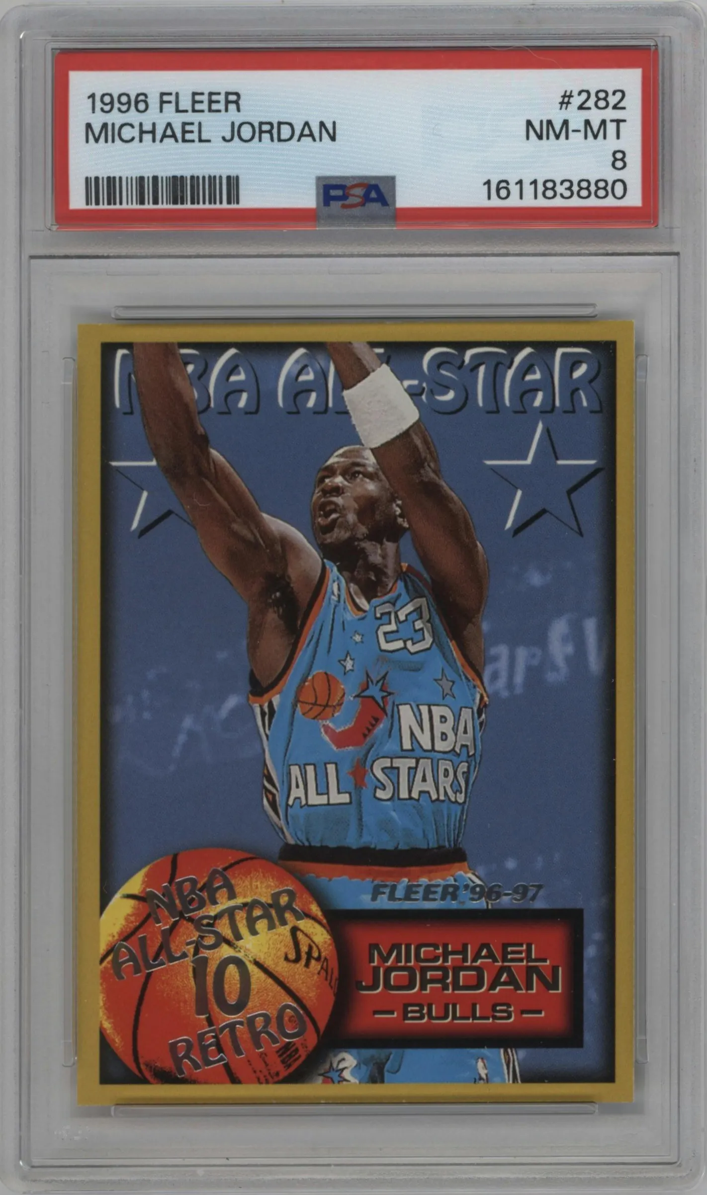 1996 Fleer Michael Jordan #282 PSA 8