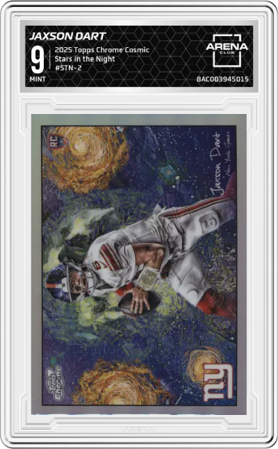 2025 Topps Chrome Cosmic Stars in the Night Jaxson Dart #STN-2 ARENA CLUB 9