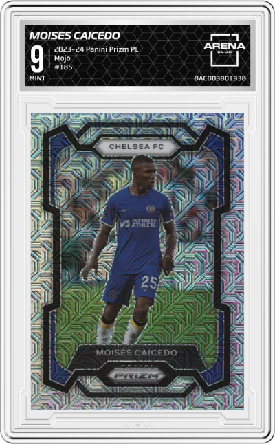 2023 Panini Prizm Premier League Moises Caicedo Mojo #185 ARENA CLUB 9