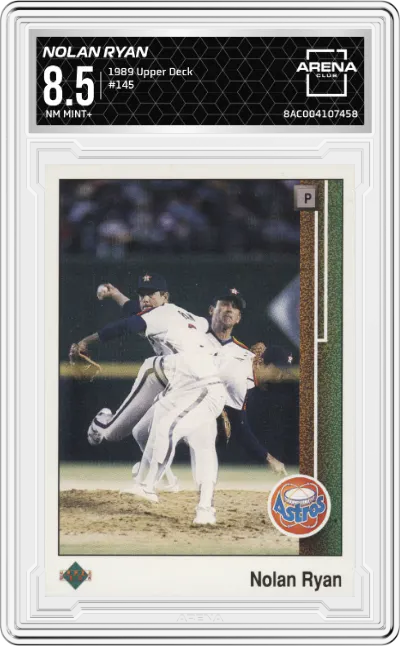 1989 Upper Deck Nolan Ryan #145 ARENA CLUB 8.5