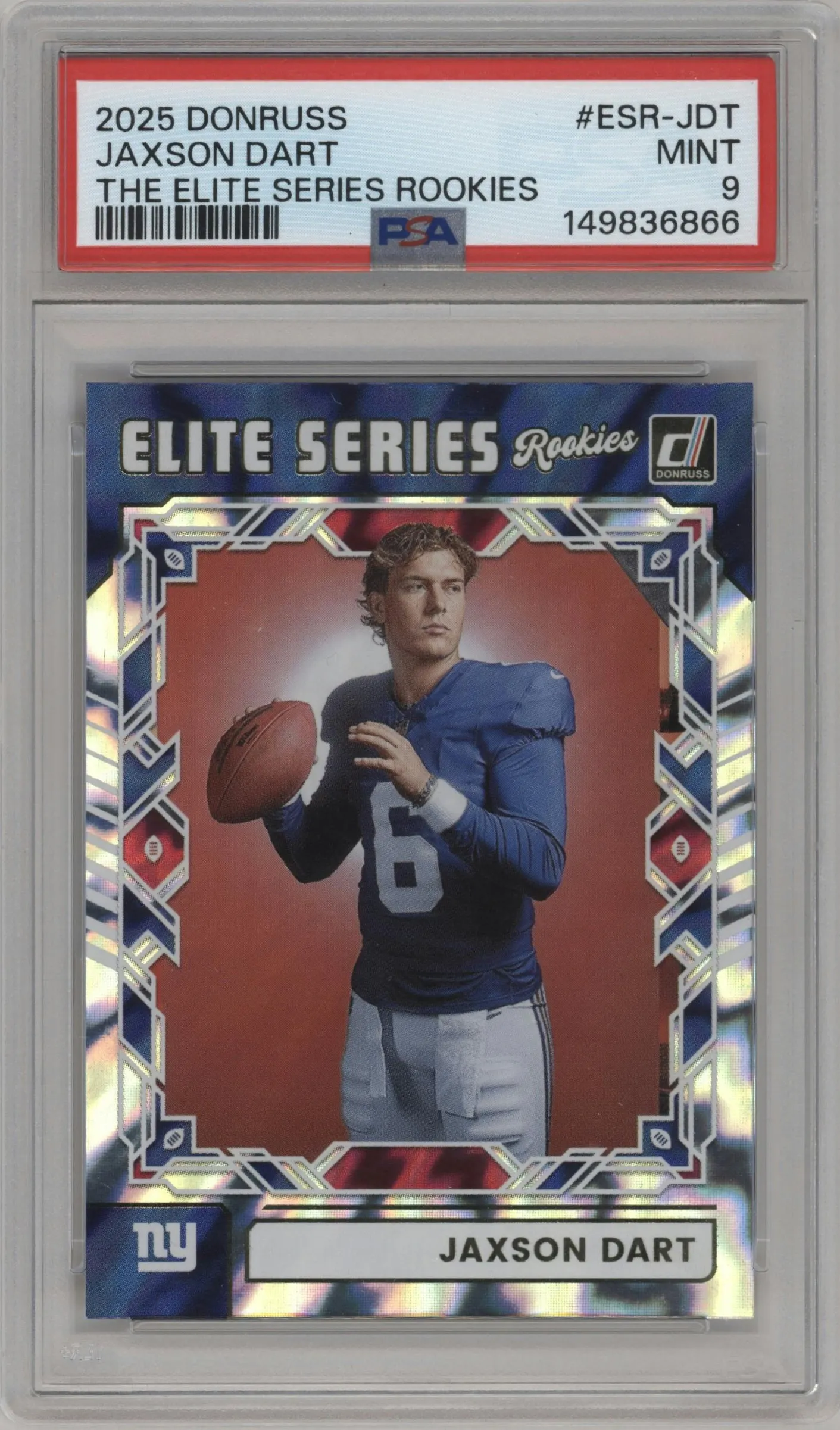 2025 Panini Donruss Elite Series Rke. Jaxson Dart #ESR-JDT PSA 9