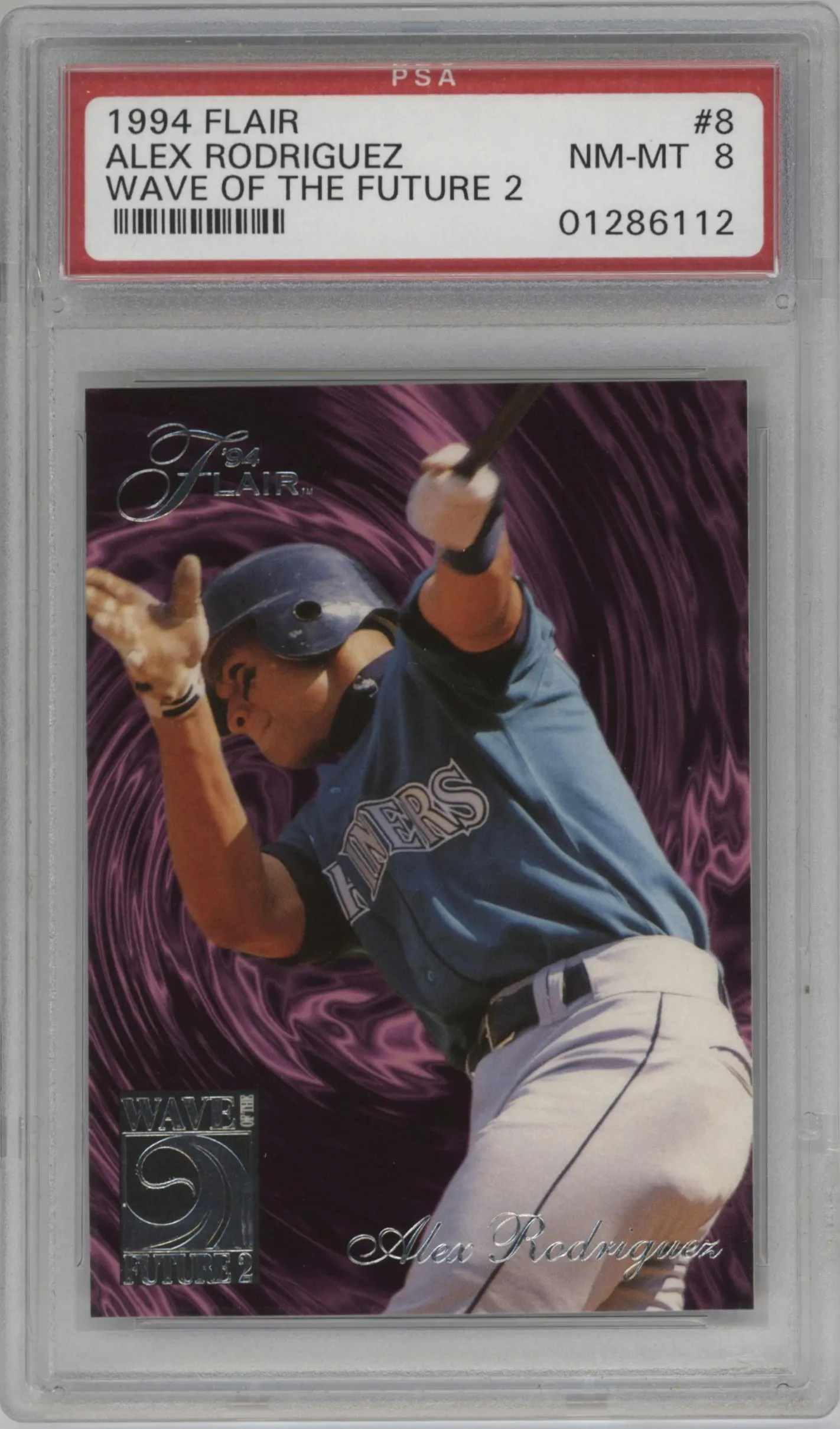 1994 Flair Wave of the Future 2 Alex Rodriguez #8 PSA 8