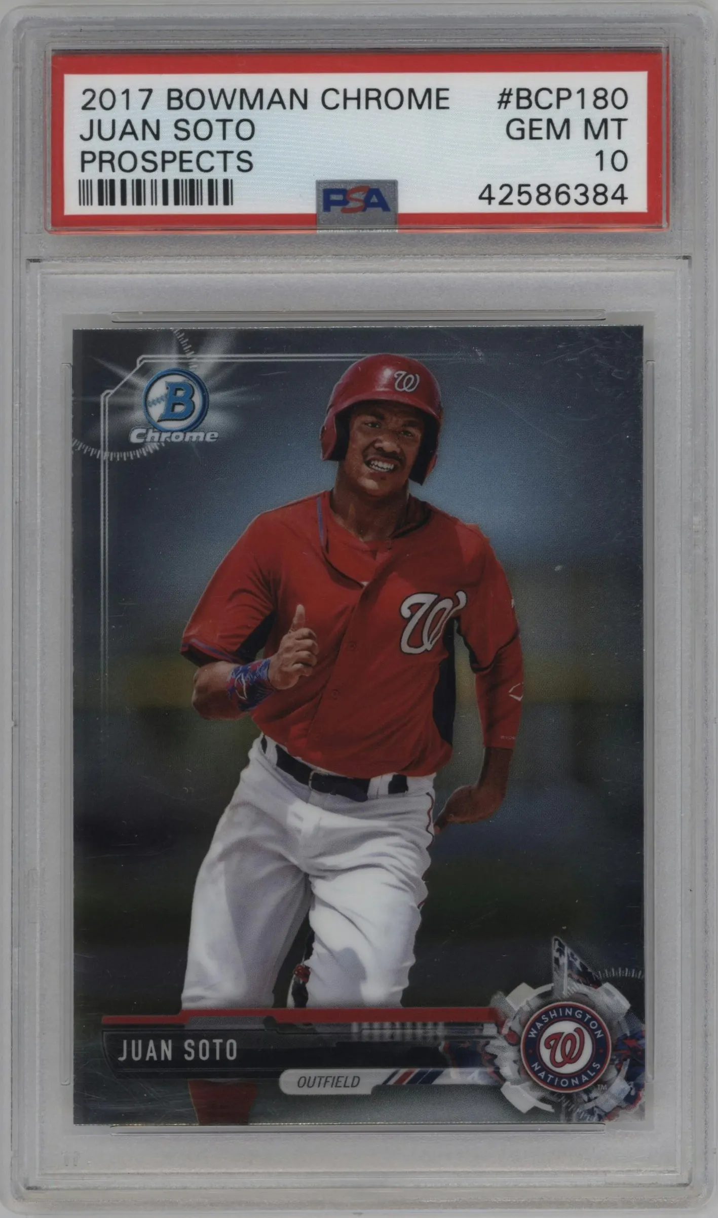 2017 Bowman Chrome Chr.Pros. Juan Soto #BCP180 PSA 10