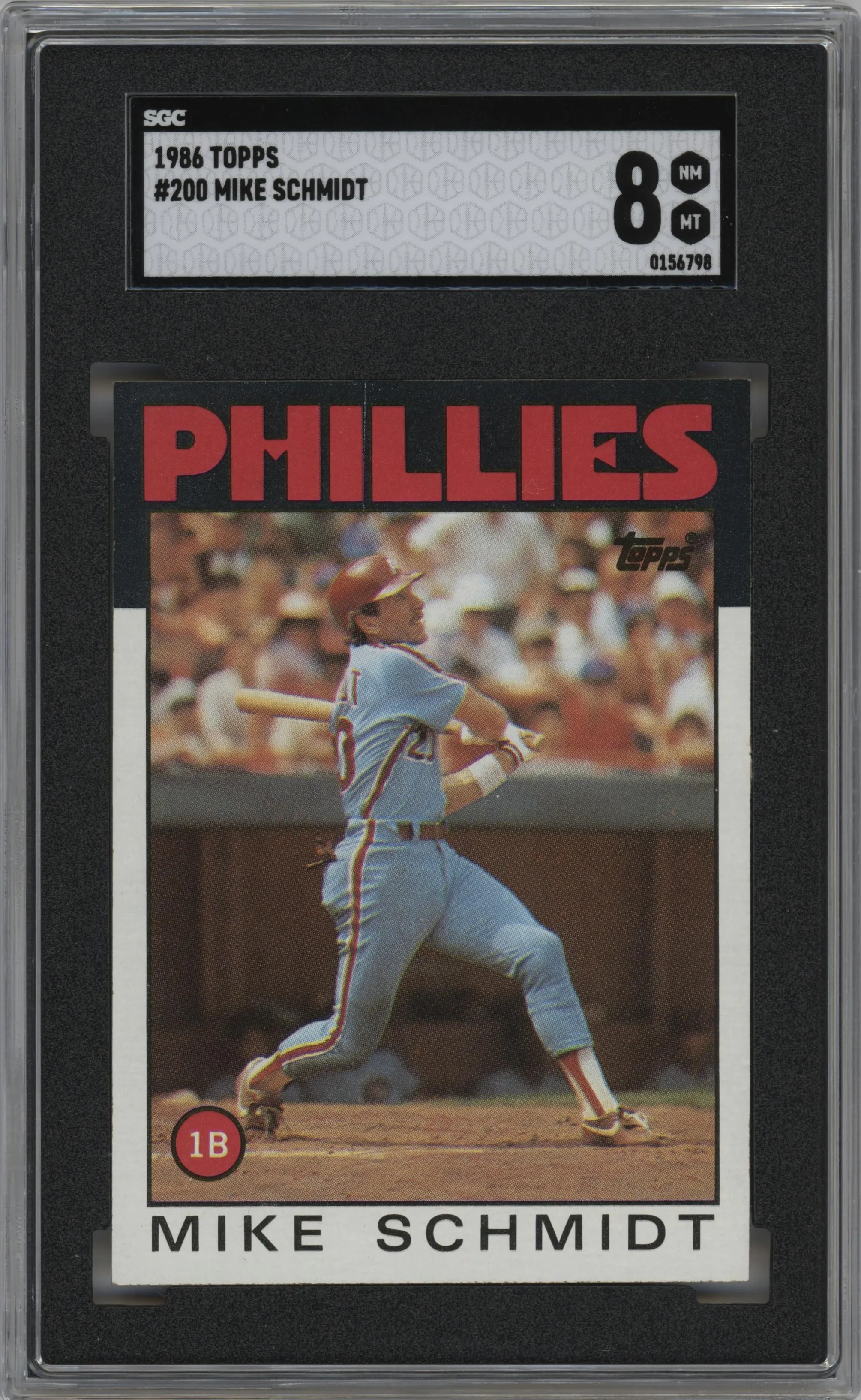 1986 Topps Mike Schmidt CGC 8
