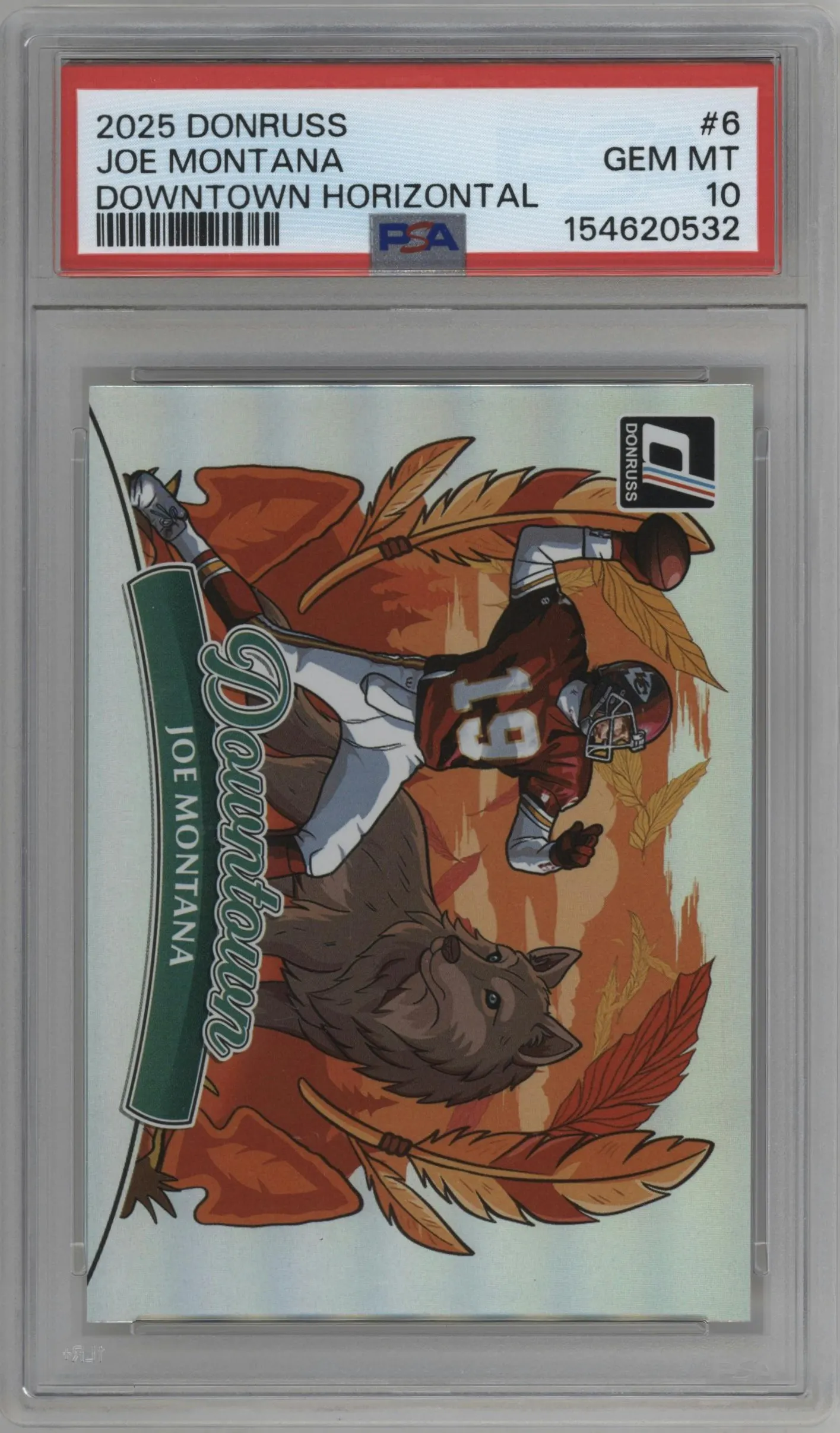 2025 Panini Donruss Downtown Horizontal Joe Montana #6 PSA 10