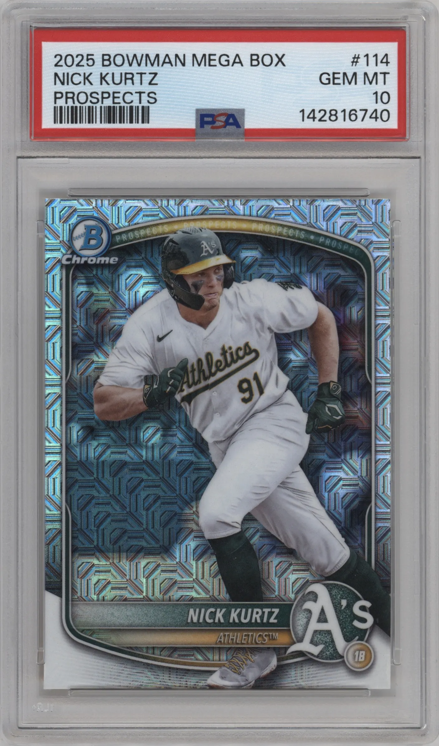 2025 Bowman Mega Box Chr.Pros. Nick Kurtz #BCP-114 PSA 10