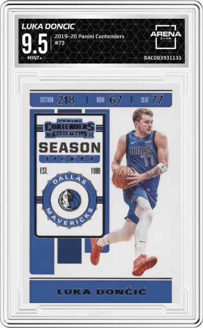 2019 Panini Contenders Luka Doncic ARENA CLUB 9.5