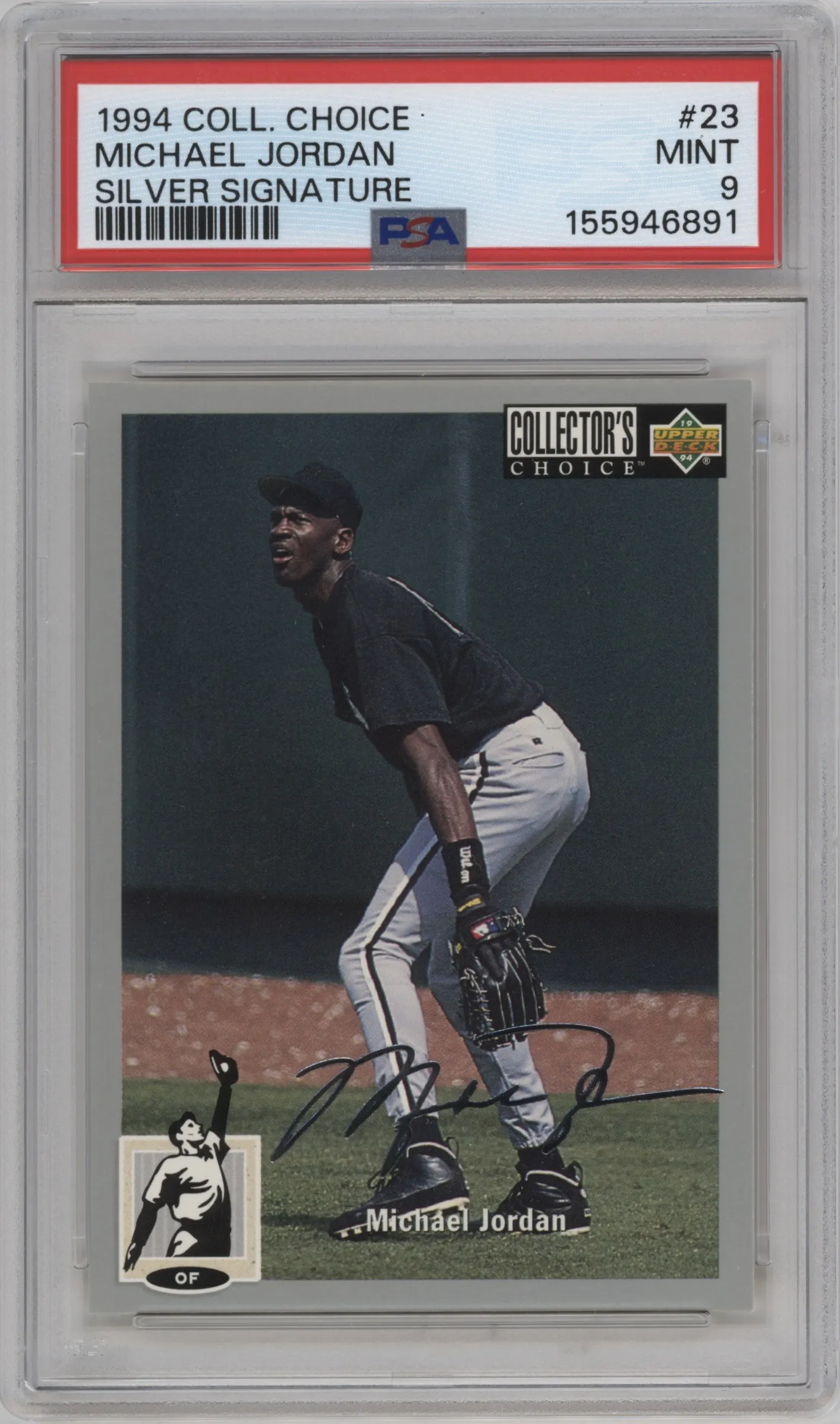 1994 Upper Deck Collector's Choice Michael Jordan Silver Sig. #23 PSA 9