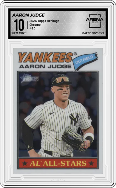 2026 Topps Heritage Chrome Aaron Judge #10 ARENA CLUB 10