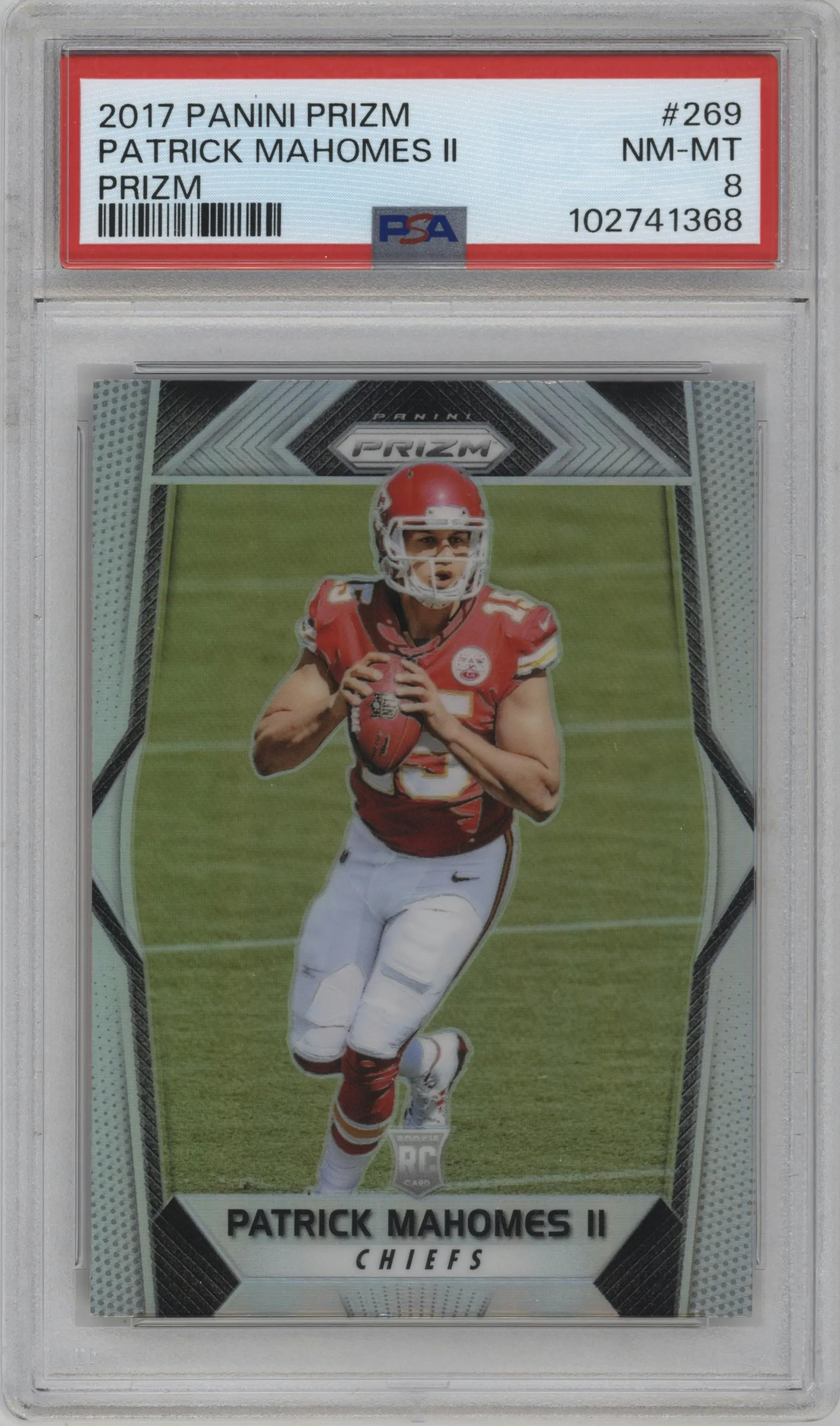 2017 Panini Prizm Patrick Mahomes II Prizm #269 PSA 8