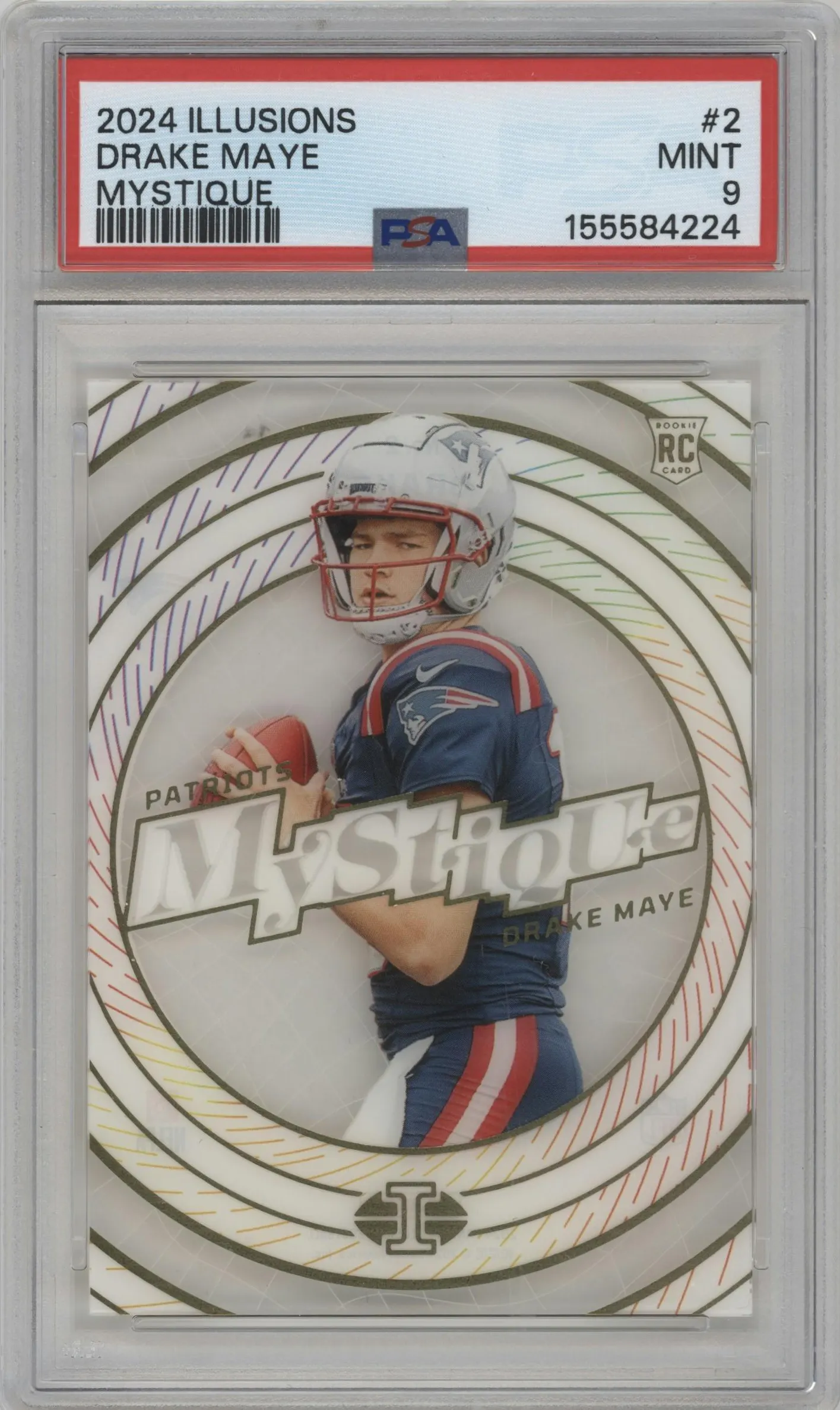 2024 Panini Illusions Mystique Drake Maye #2 PSA 9