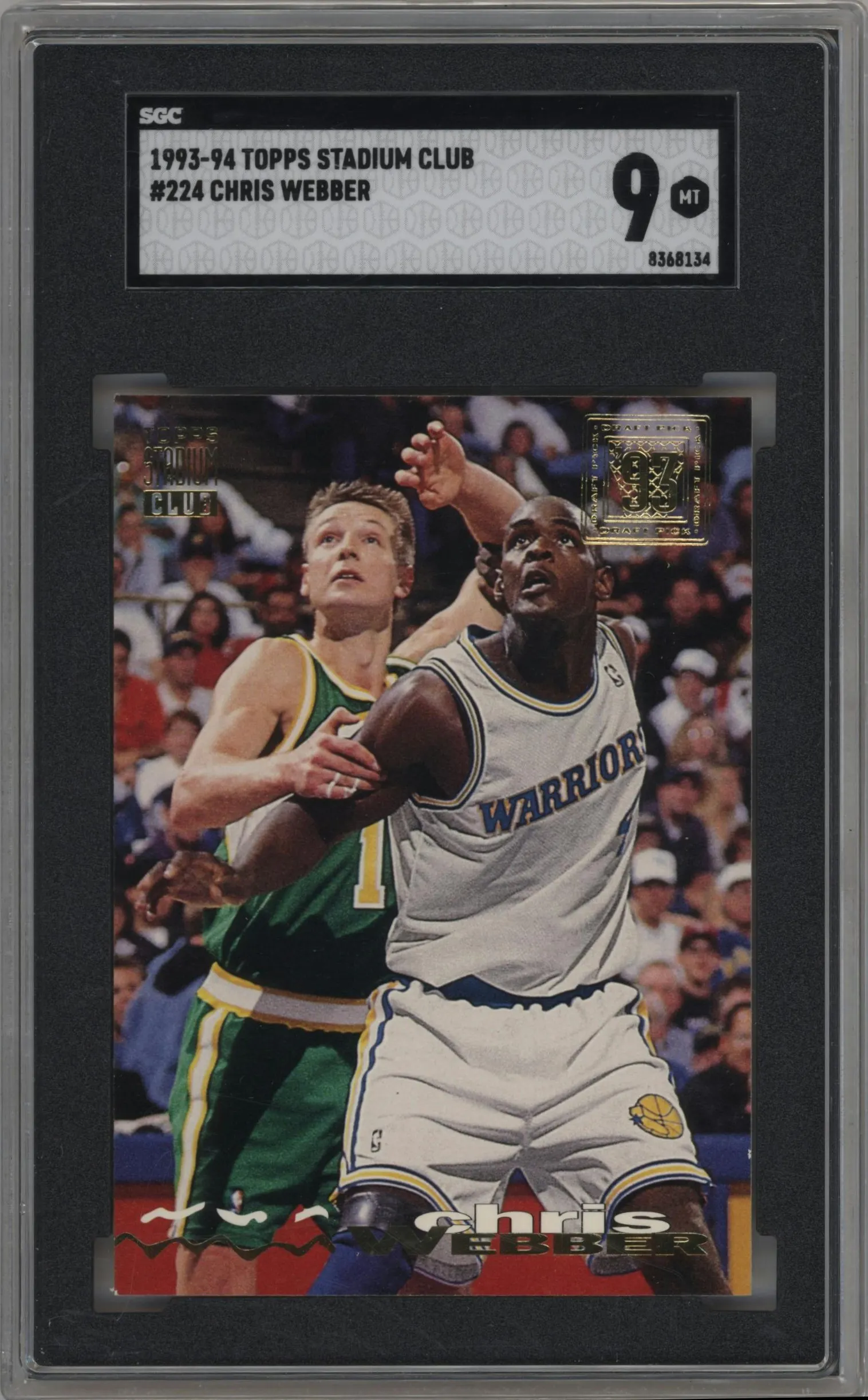 1993 Topps Stadium Club Chris Webber #224 SGC 9