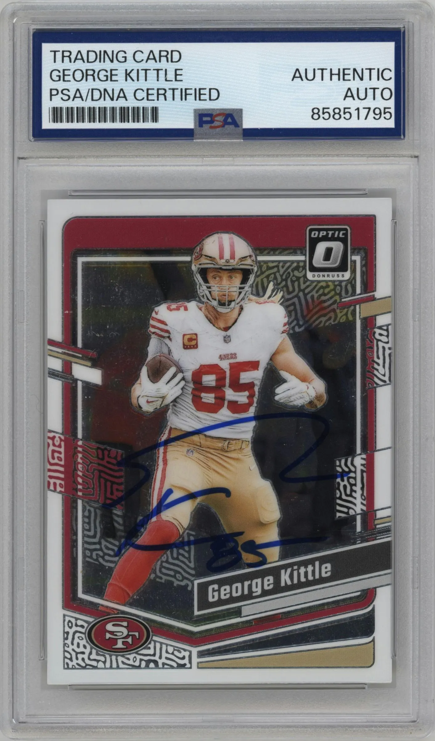 2023 Donruss Optic George Kittle PSA AUTHENTIC #172 PSA