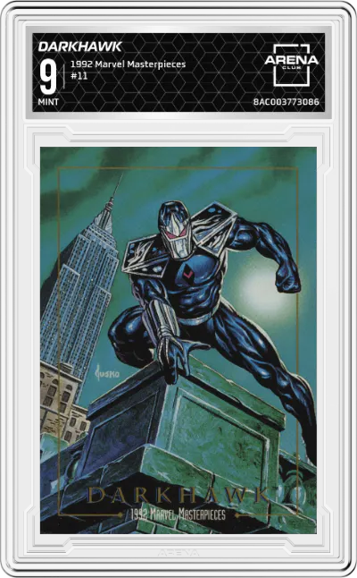 1992 SkyBox Marvel Masterpieces Darkhawk ARENA CLUB 9