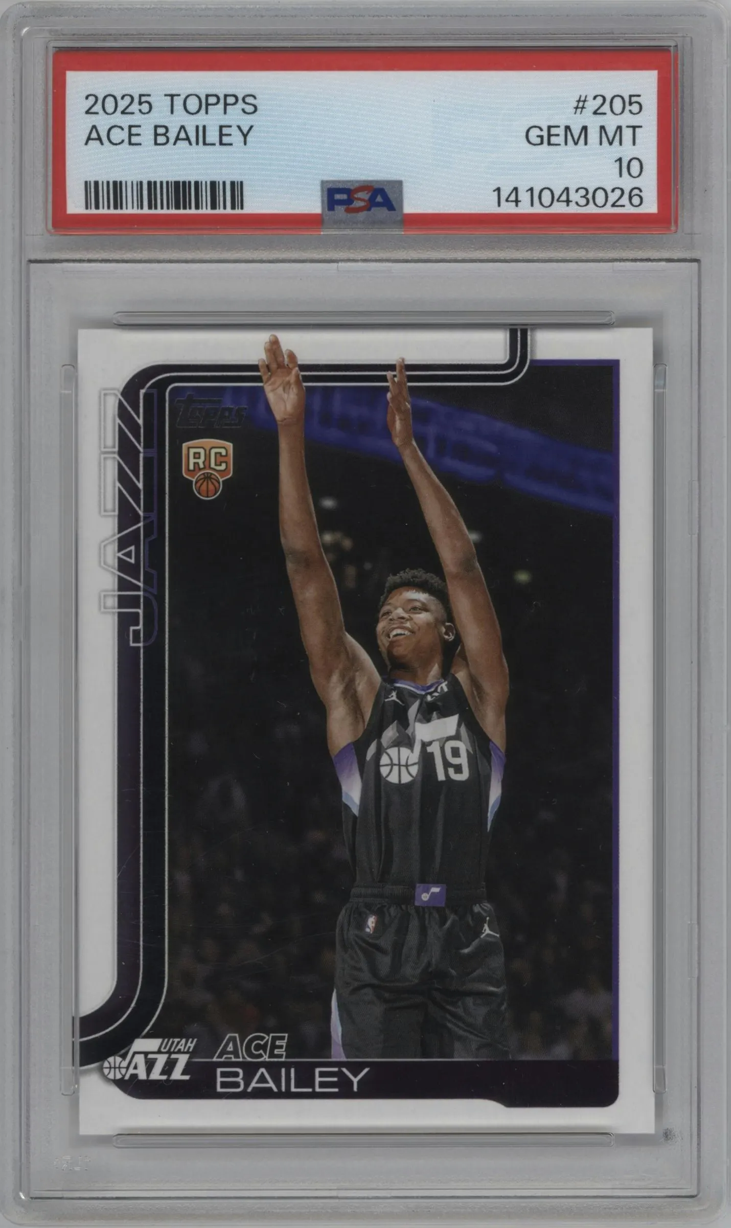 2025 Topps Ace Bailey #205 PSA 10