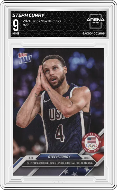 2024 Topps Now Olympics Steph Curry #27 ARENA CLUB 9