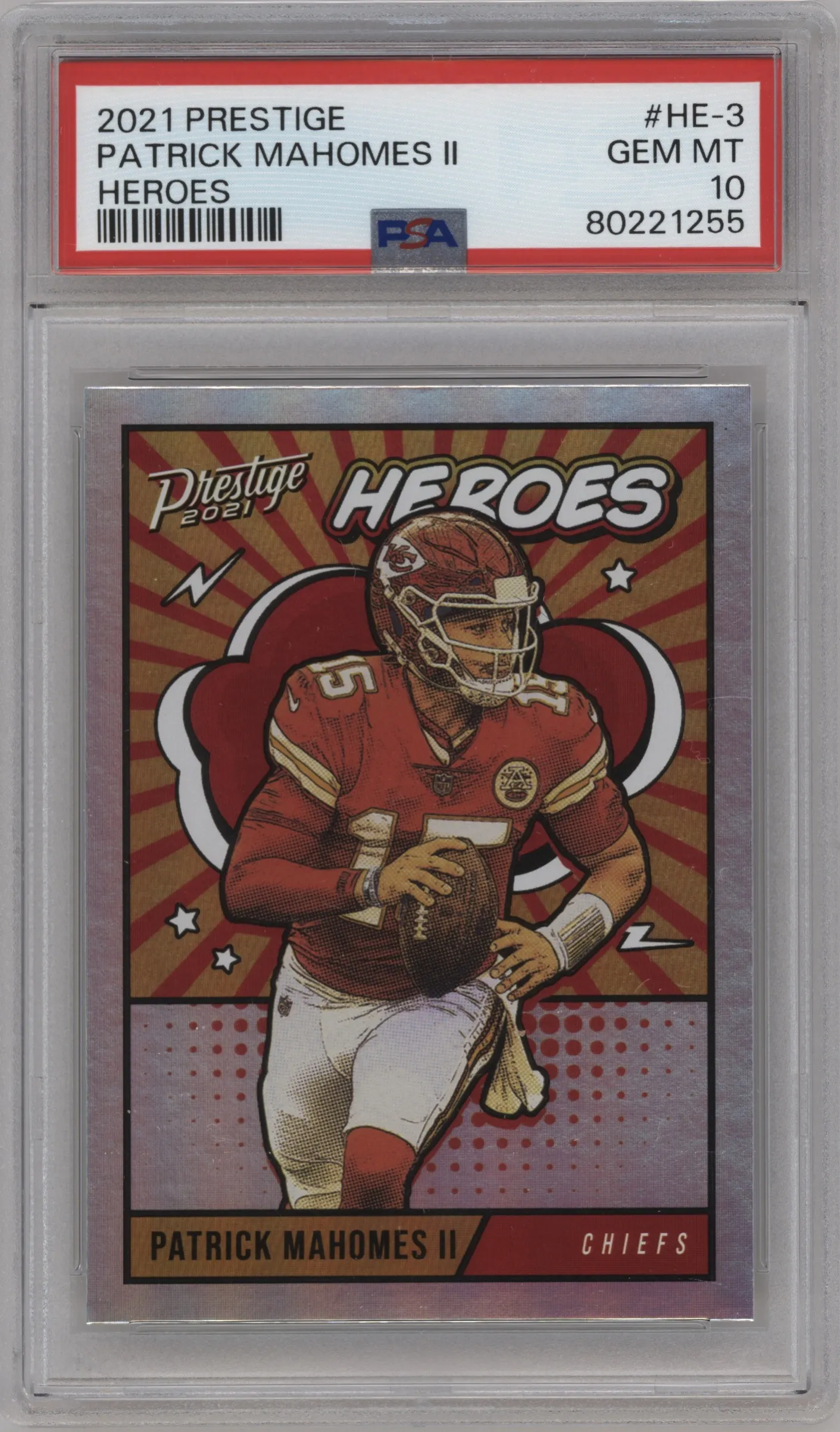 2021 Panini Prestige Heroes Patrick Mahomes II PSA 10