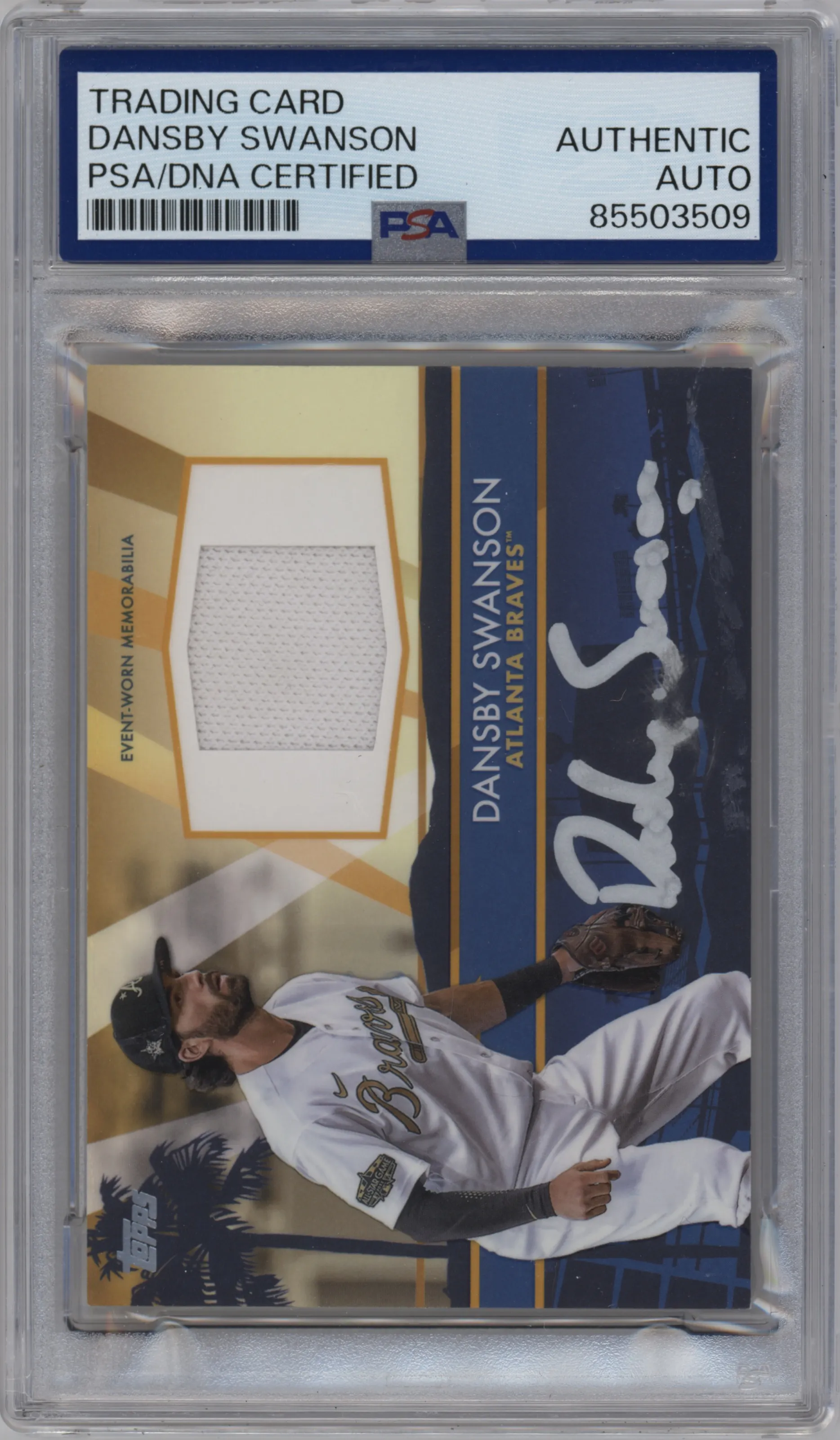 2022 Topps Update All-Star Stitches Dansby Swanson PSA AUTHENTIC #ASSC-DS PSA