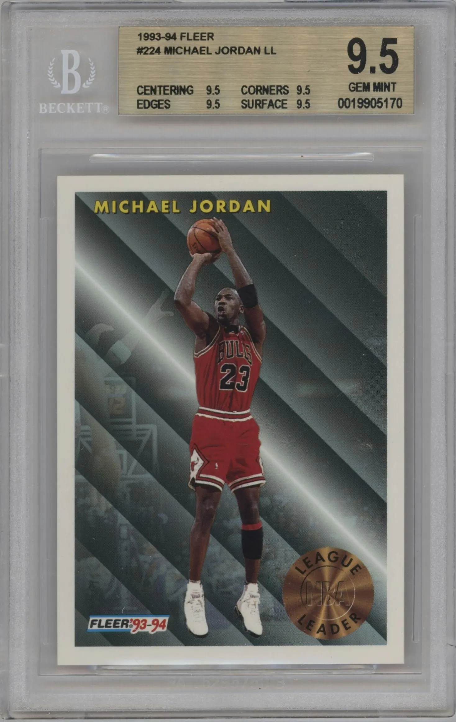 1993 Fleer Michael Jordan #224 BGS 9.5