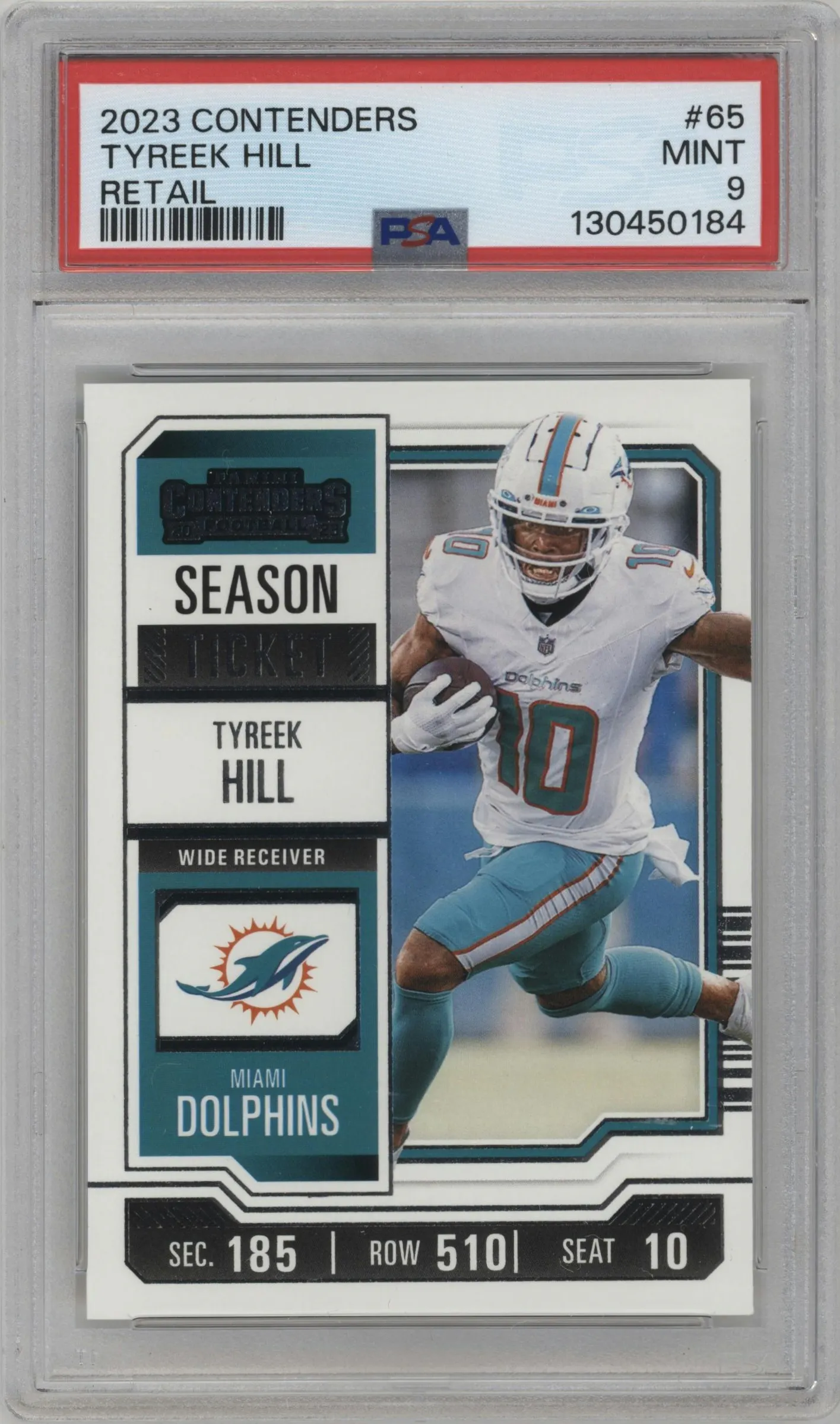 2023 Panini Contenders Tyreek Hill Retail #65 PSA 9