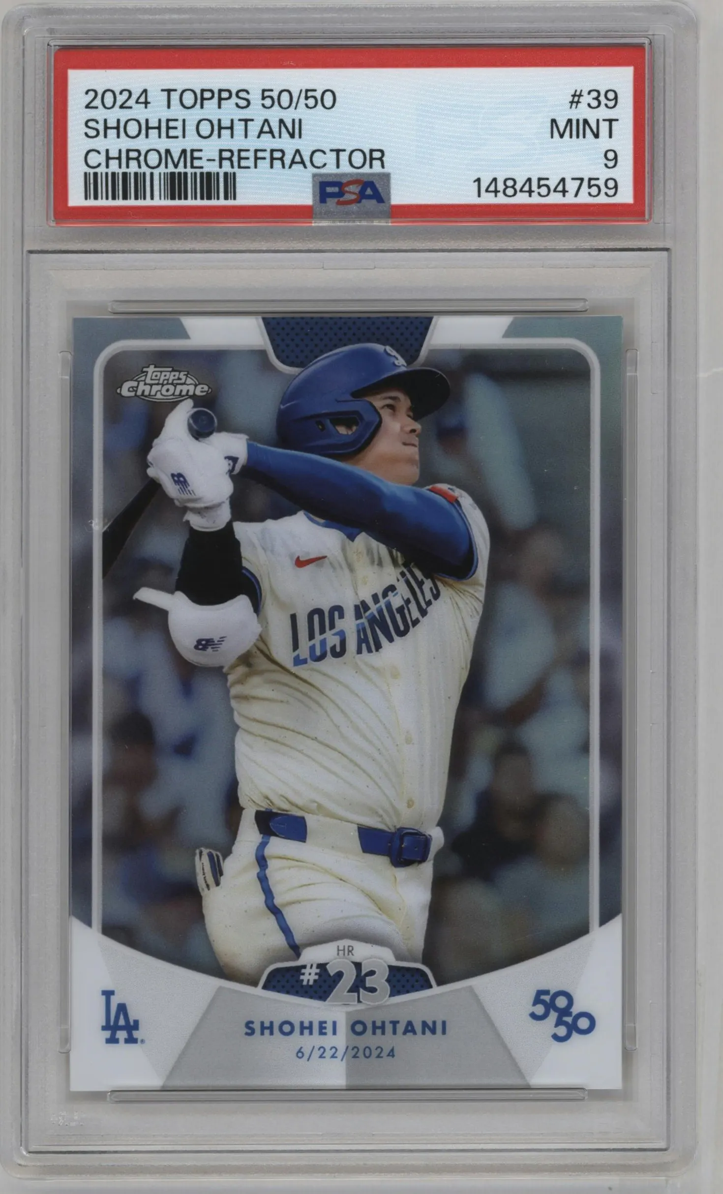 2024 Topps 50/50 Chrome Shohei Ohtani Refractor #39 PSA 9