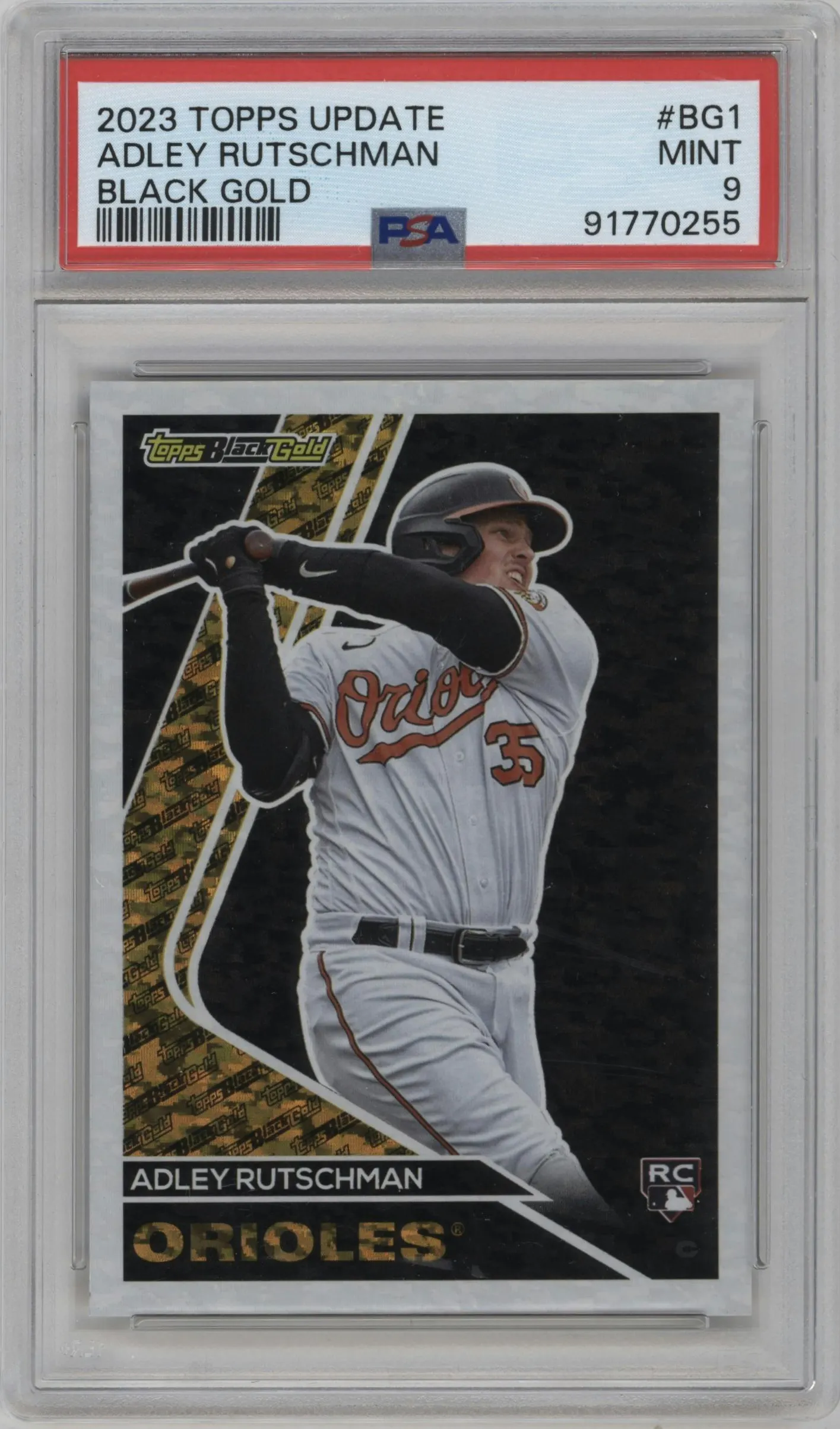 2023 Topps Update Topps Black Gold Adley Rutschman #BG-1 PSA 9