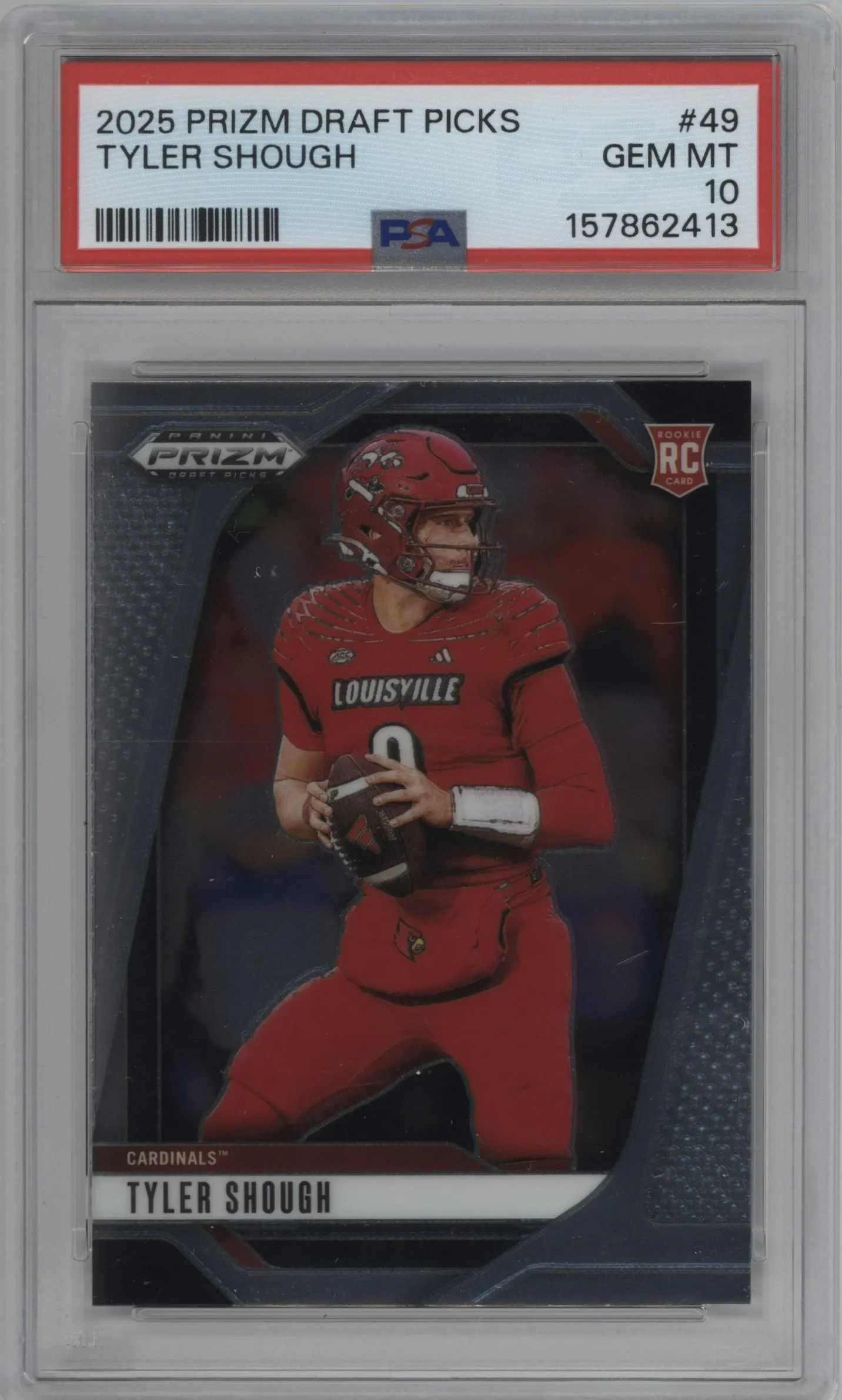 2025 Panini Prizm Draft Picks Tyler Shough #49 PSA 10