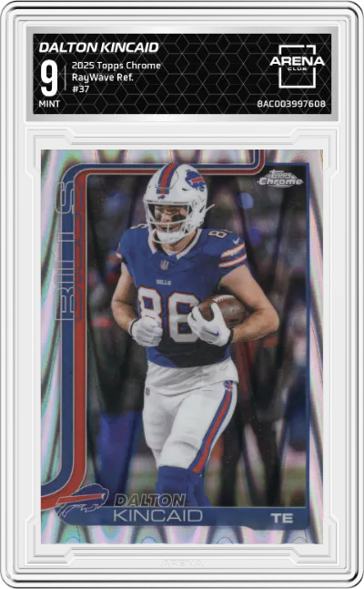 2025 Topps Chrome Dalton Kincaid RayWave Refractor #37 ARENA CLUB 9