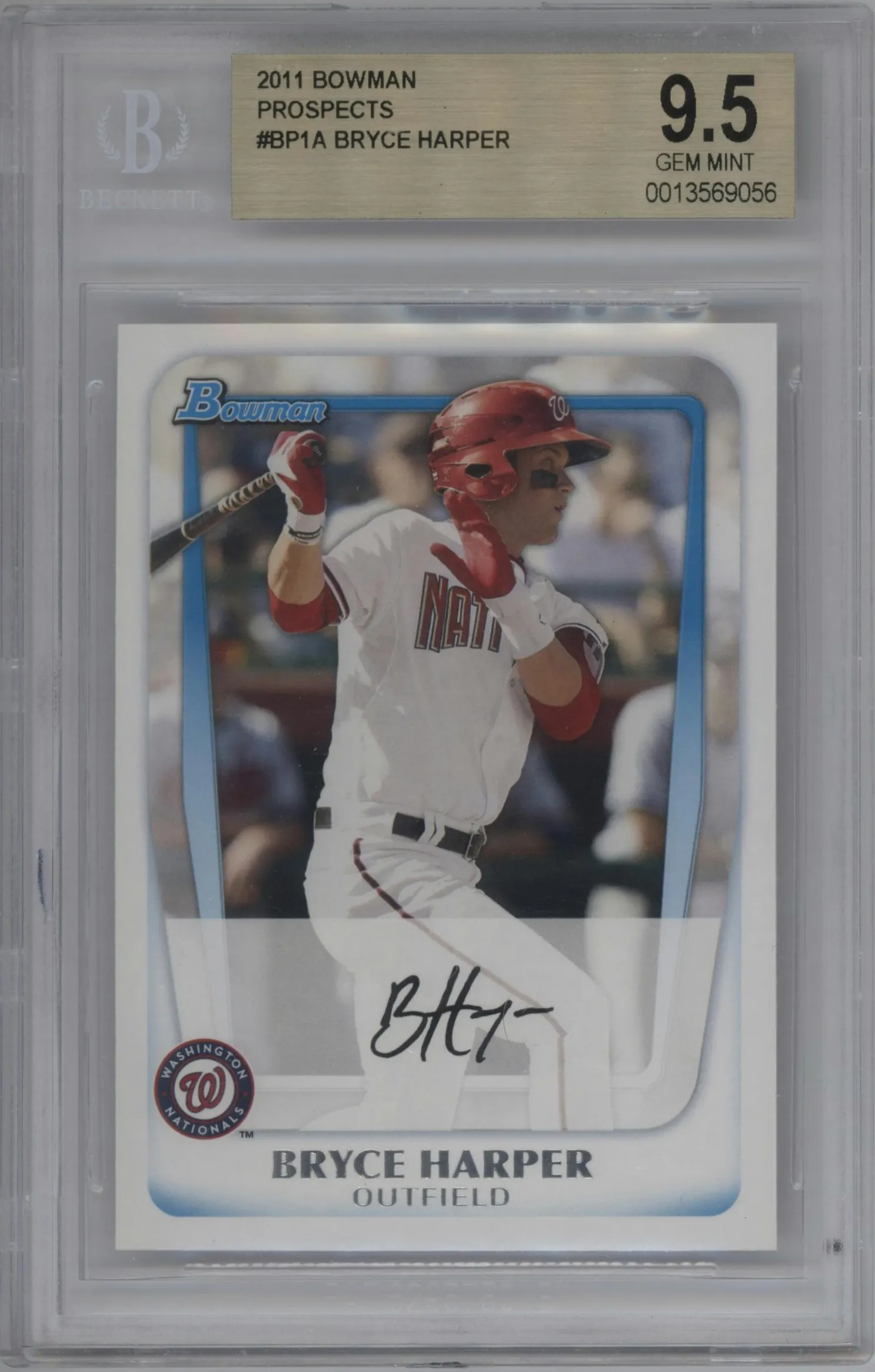 2011 Bowman Prospects Bryce Harper BGS 9.5