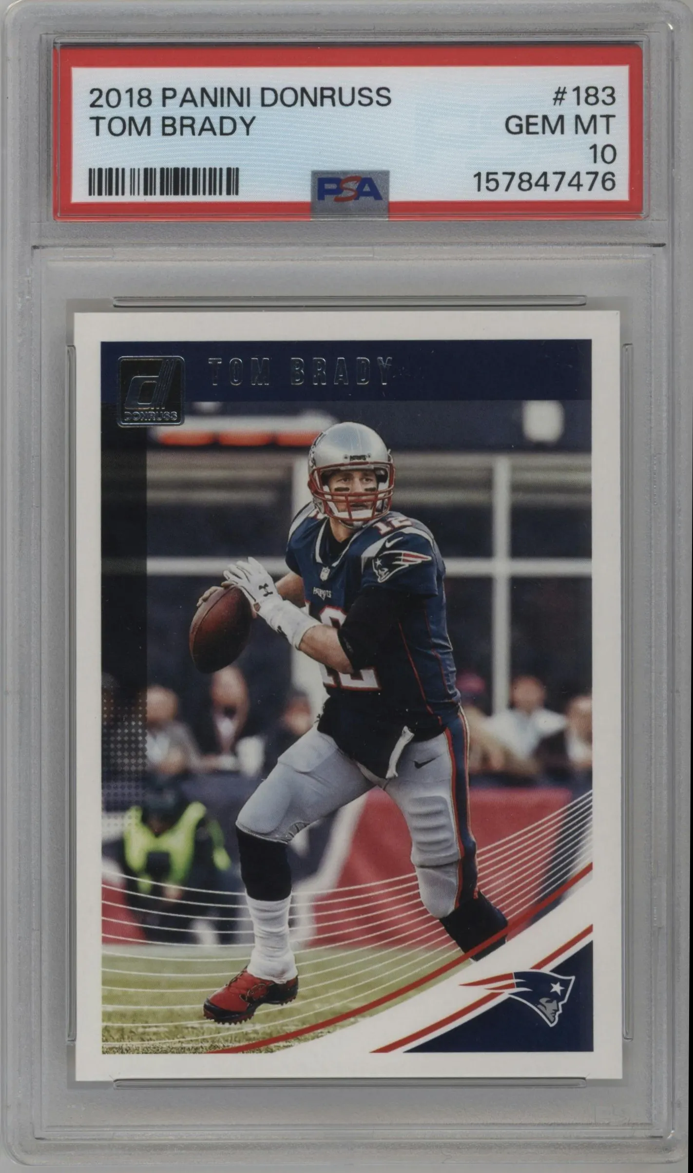 2018 Panini Donruss Tom Brady #183 PSA 10