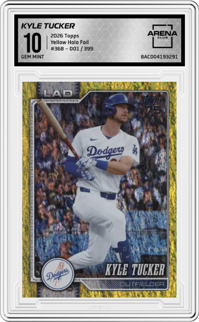 2026 Topps Kyle Tucker Yellow Holo Foil #368 ARENA CLUB 10